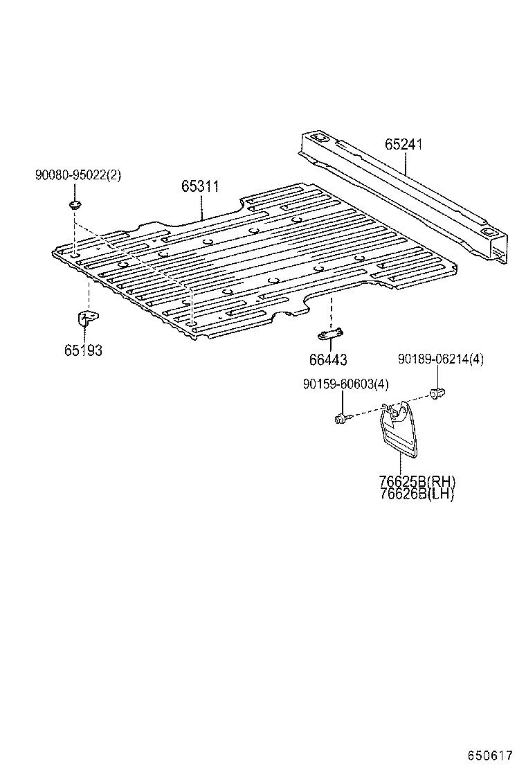 65240-0C030 SILL, REAR CROSS product image