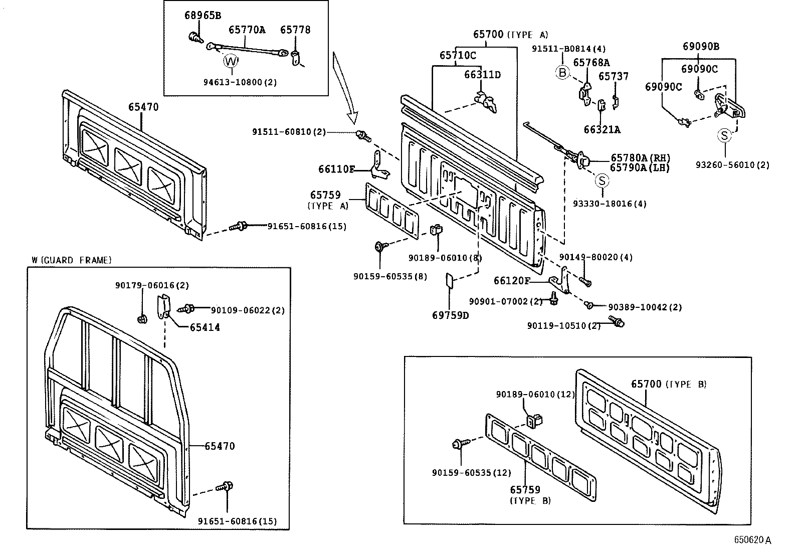 65700-35100 GATE ASSY, REAR BODY TAIL product image