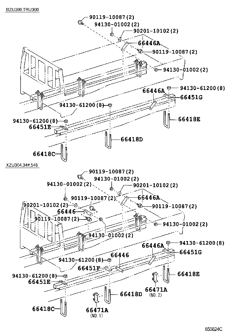 66471-37250 REINFORCEMENT, FRAME U BOLT product image
