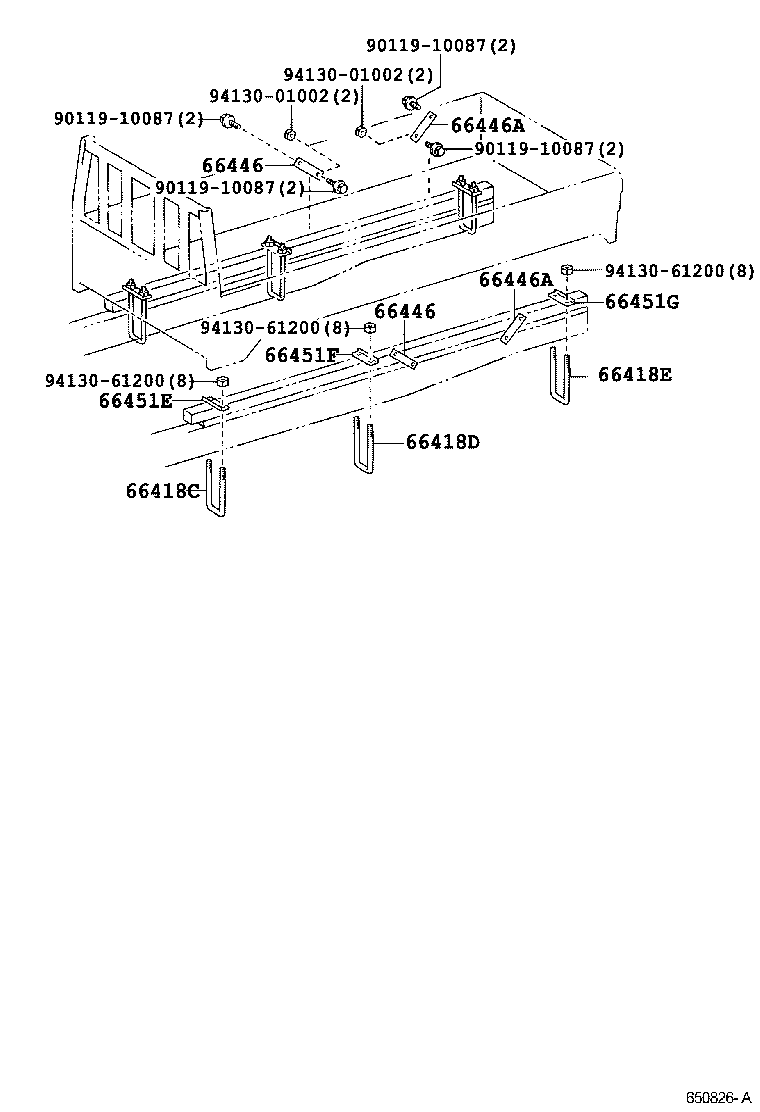 66471-37250 REINFORCEMENT, FRAME U BOLT product image