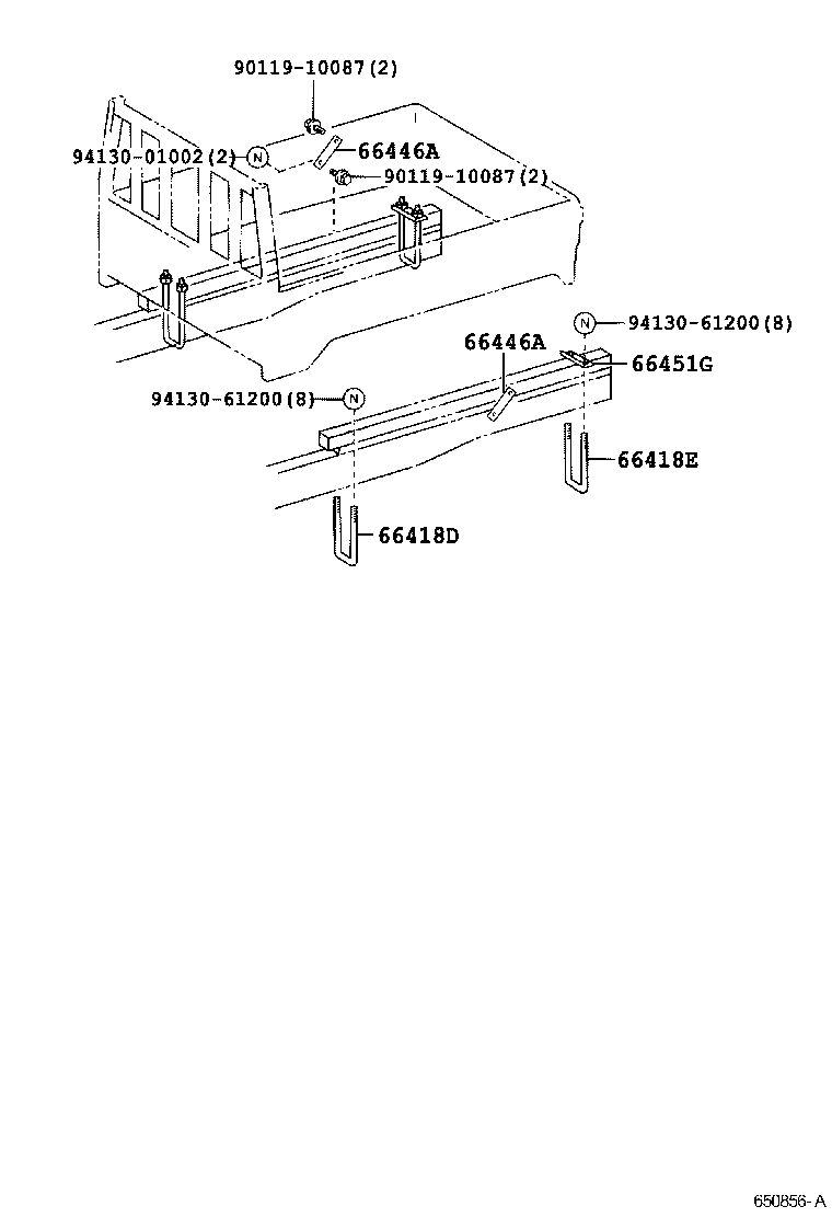66471-37250 REINFORCEMENT, FRAME U BOLT product image