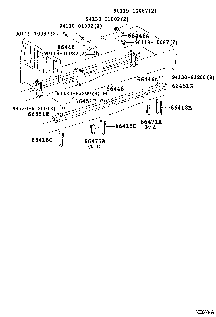 66471-37250 REINFORCEMENT, FRAME U BOLT product image