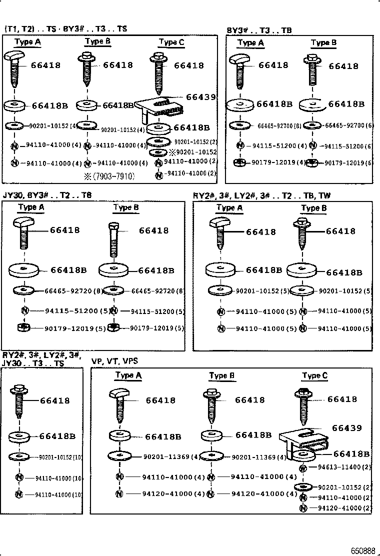 66463-92200 BOLT, U, NO.3 product image