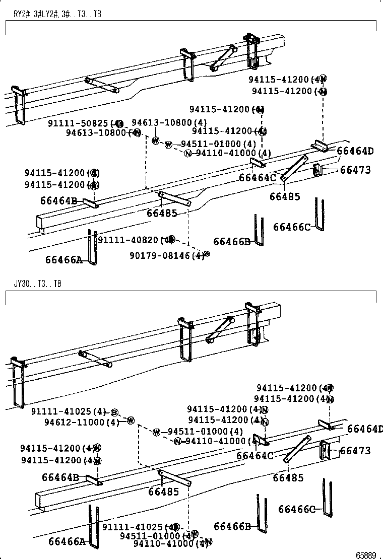66463-92200 BOLT, U, NO.3 product image