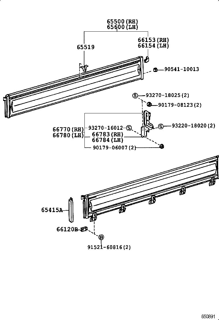 65500-92216 PANEL ASSY, REAR BODY SIDE, RH product image
