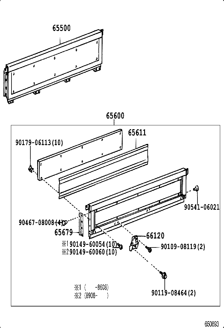 65500-92216 PANEL ASSY, REAR BODY SIDE, RH product image