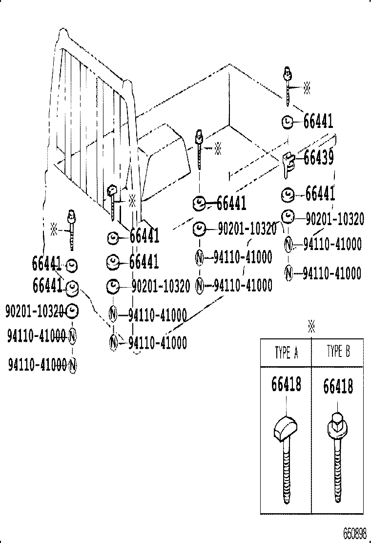 90117-12032 BOLT, MOUNTING product image
