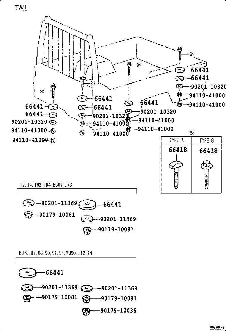 90117-12032 BOLT, MOUNTING product image