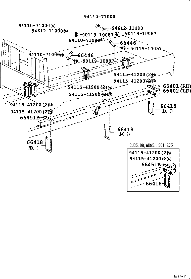 90117-12032 BOLT, MOUNTING product image