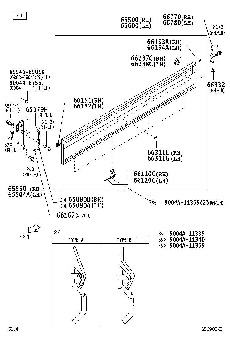 65204-BZ021 POST ASSY, SIDE PANEL FRONT END, RH product image