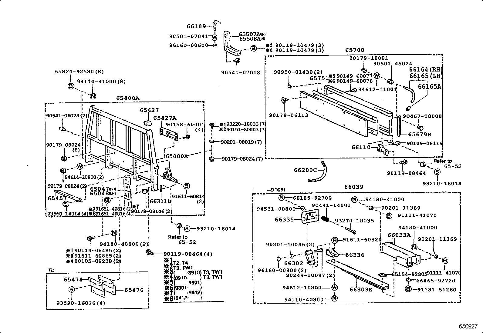 65700-37010 GATE ASSY, REAR BODY TAIL product image