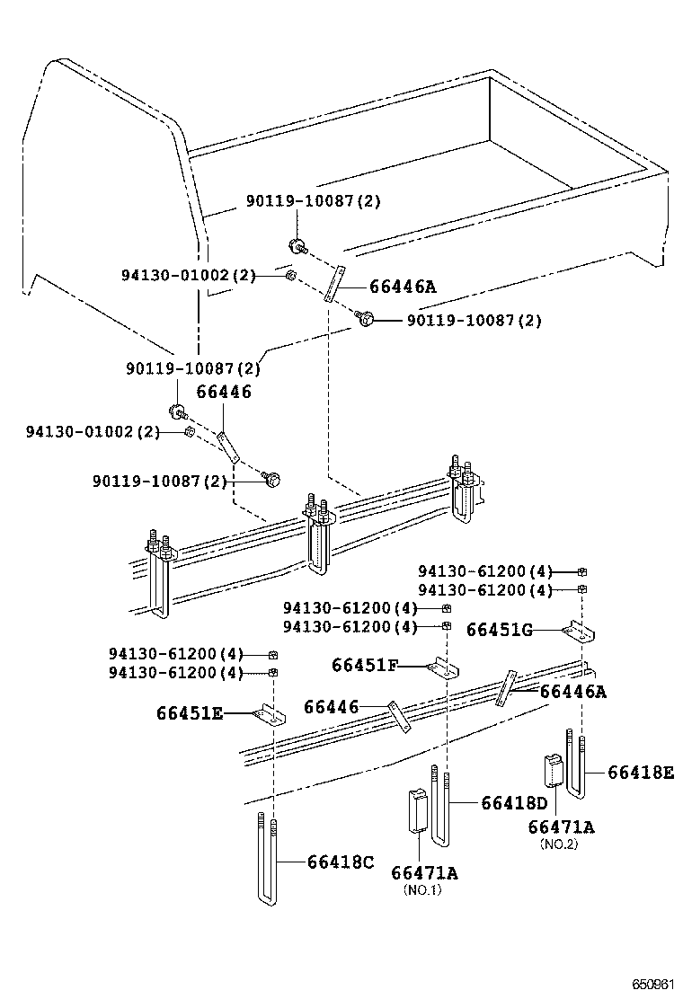 66446-37190 BRACE, FRAME FLOOR product image