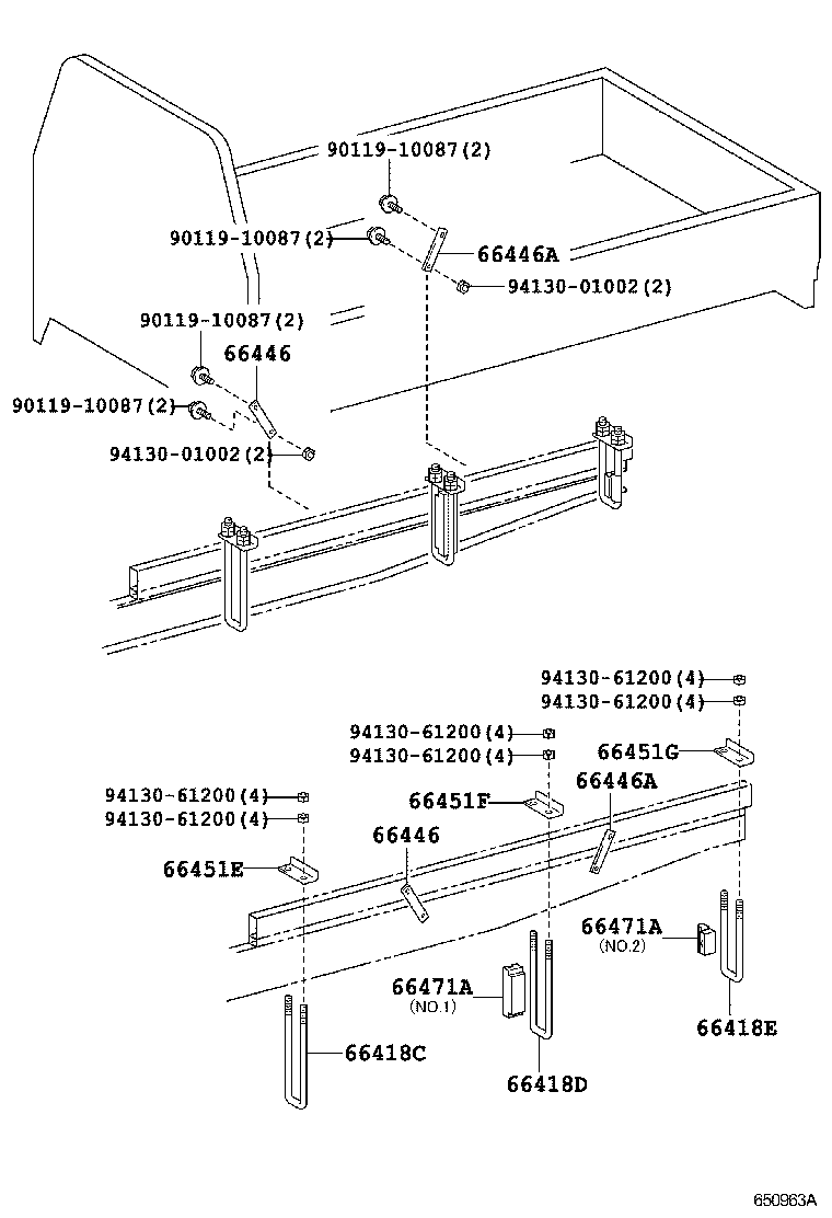 66446-37190 BRACE, FRAME FLOOR product image