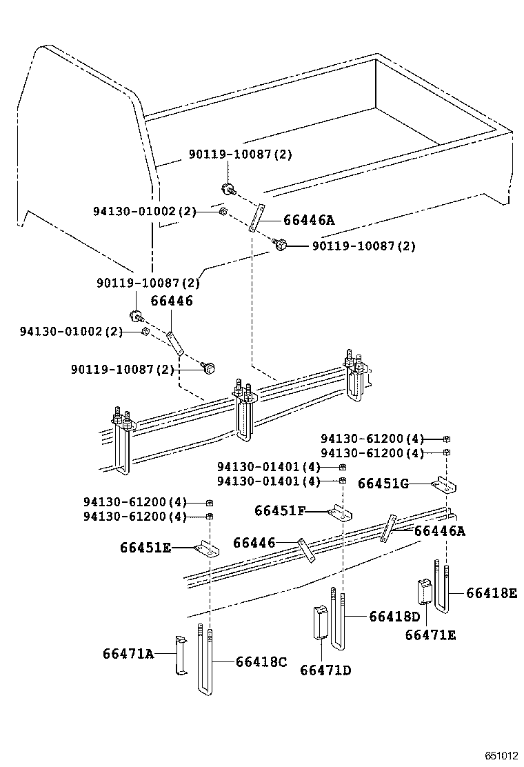 90031-17022 BOLT, U, FRONT product image