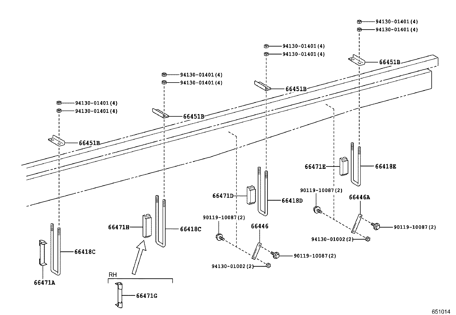 66471-37320 REINFORCEMENT, FRAME U BOLT product image