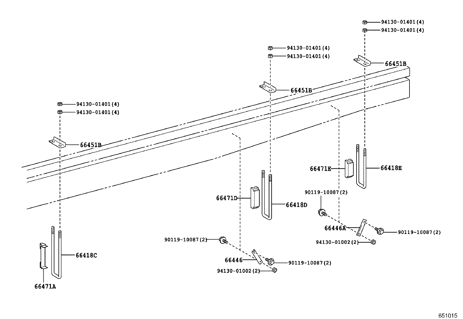 66471-37320 REINFORCEMENT, FRAME U BOLT product image
