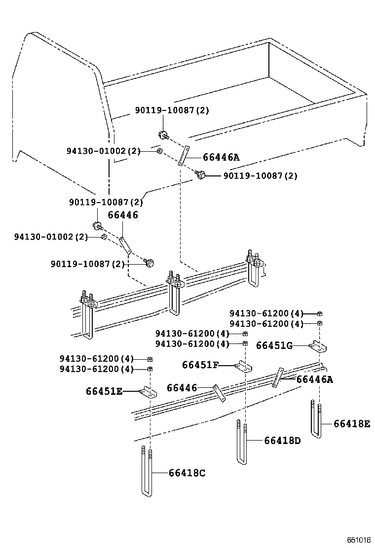 66471-37320 REINFORCEMENT, FRAME U BOLT product image