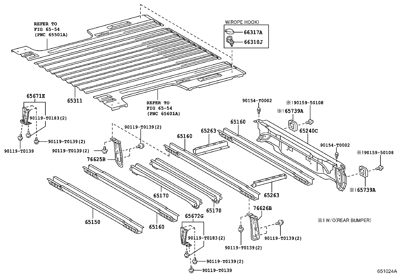 65151-0K011 SILL ASSY, CROSS, NO.1 product image