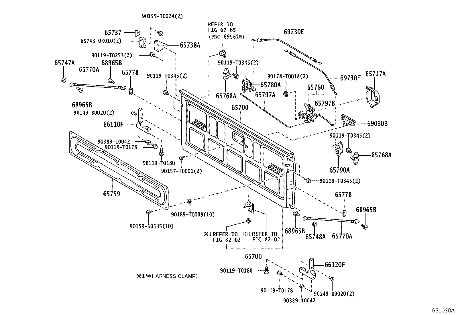 Toyota 65470-0K040 BOARD ASSY, HEADER