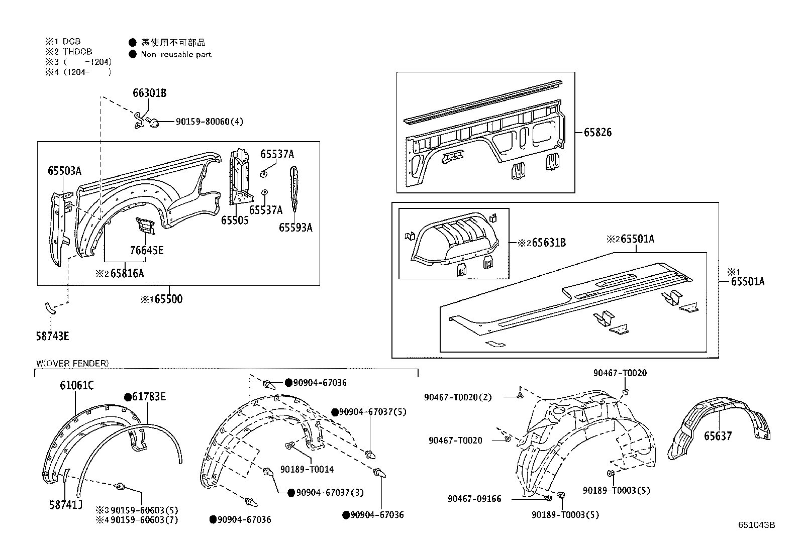 65601-0K906 PANEL SUB-ASSY, REAR BODY SIDE, LH product image