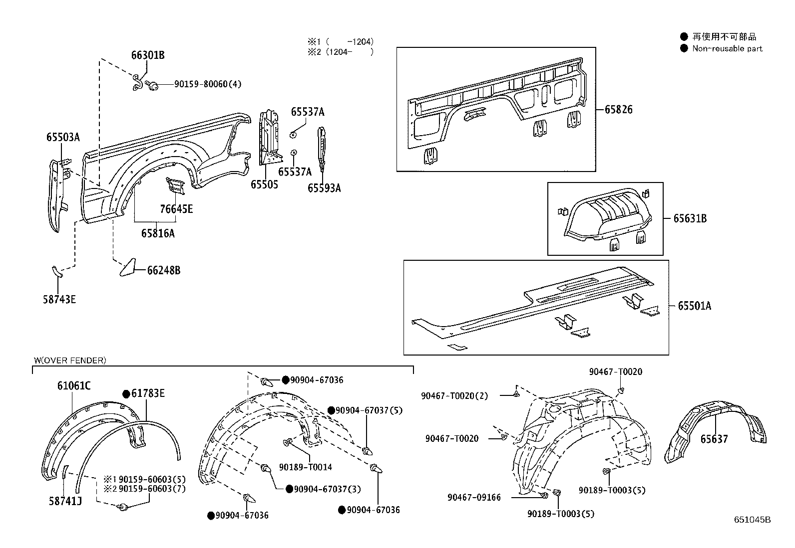 65601-0K906 PANEL SUB-ASSY, REAR BODY SIDE, LH product image