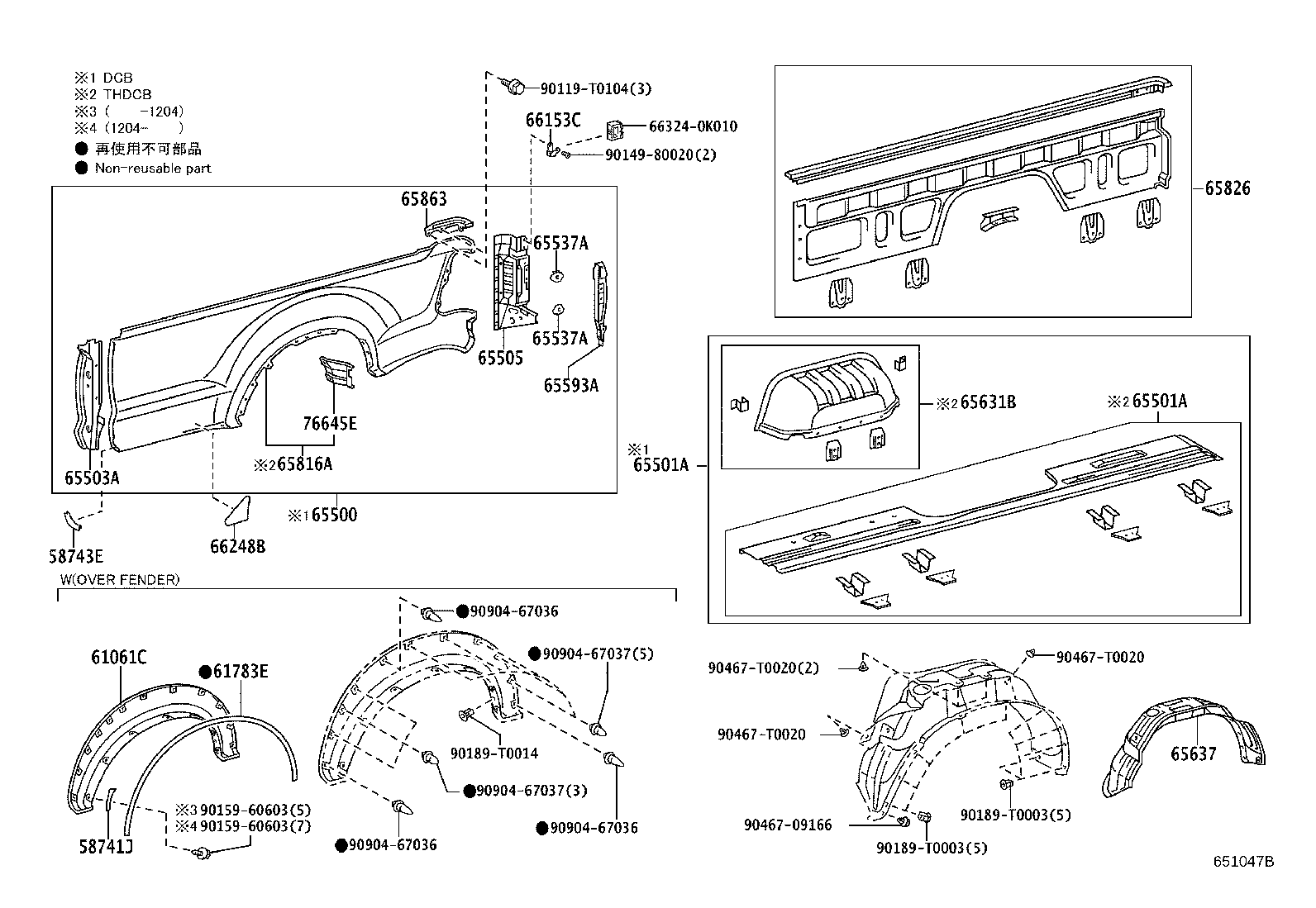 65601-0K906 PANEL SUB-ASSY, REAR BODY SIDE, LH product image