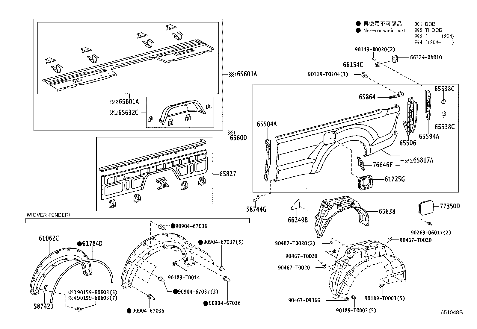 65601-0K906 PANEL SUB-ASSY, REAR BODY SIDE, LH product image