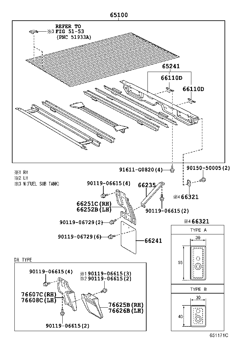 Toyota 65100-60370 FLOOR ASSY, REAR BODY
