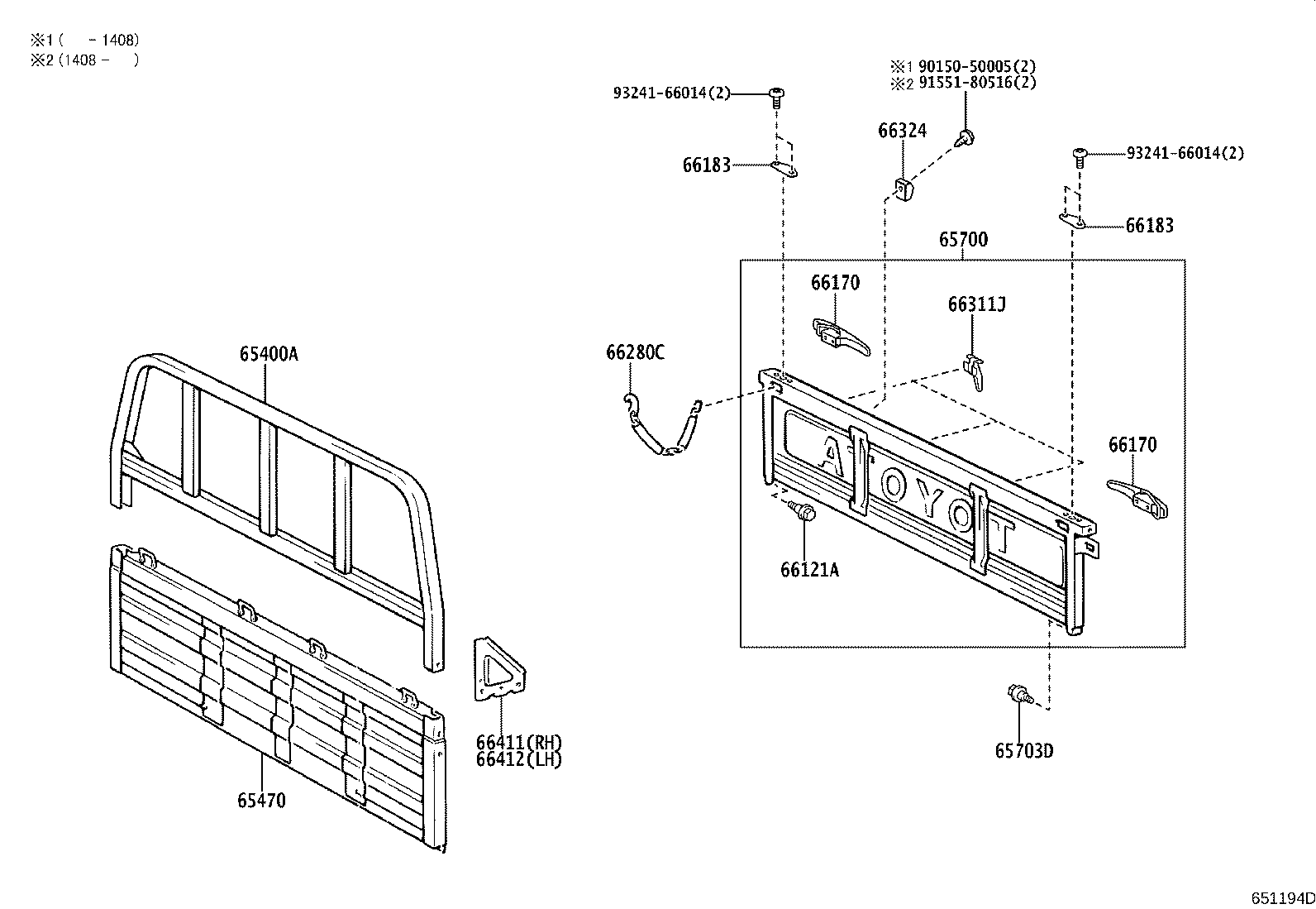 Toyota 65470-60010 BOARD ASSY, HEADER