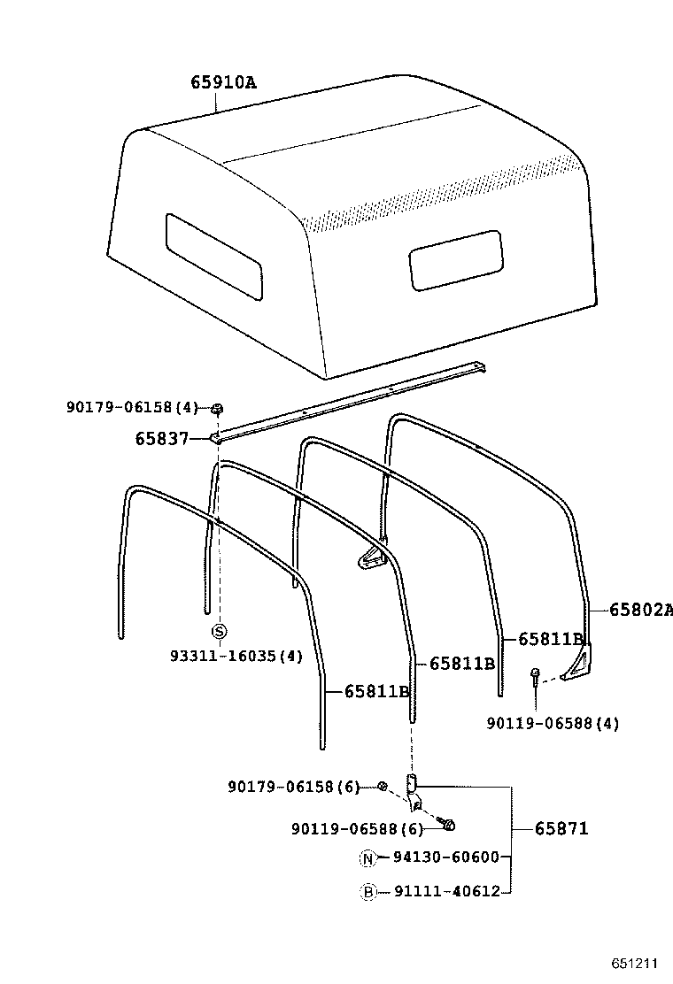 65910-60142 TARPAULIN ASSY product image