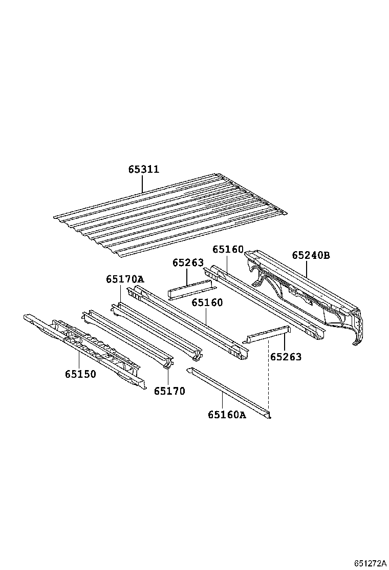 65263-KK010 REINFORCEMENT, FLOOR SIDE FRAME product image