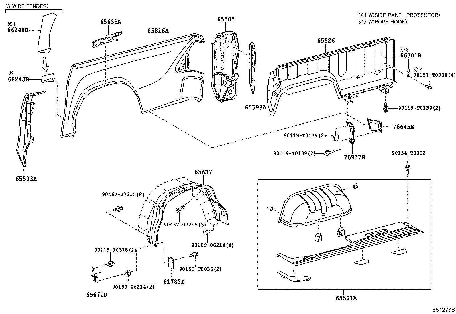 Toyota 65503-KK010 POST SUB-ASSY, SIDE PANEL FRONT END, RH