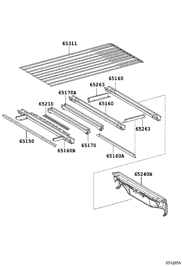 65263-KK010 REINFORCEMENT, FLOOR SIDE FRAME product image