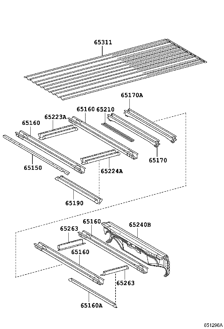 65263-KK010 REINFORCEMENT, FLOOR SIDE FRAME product image