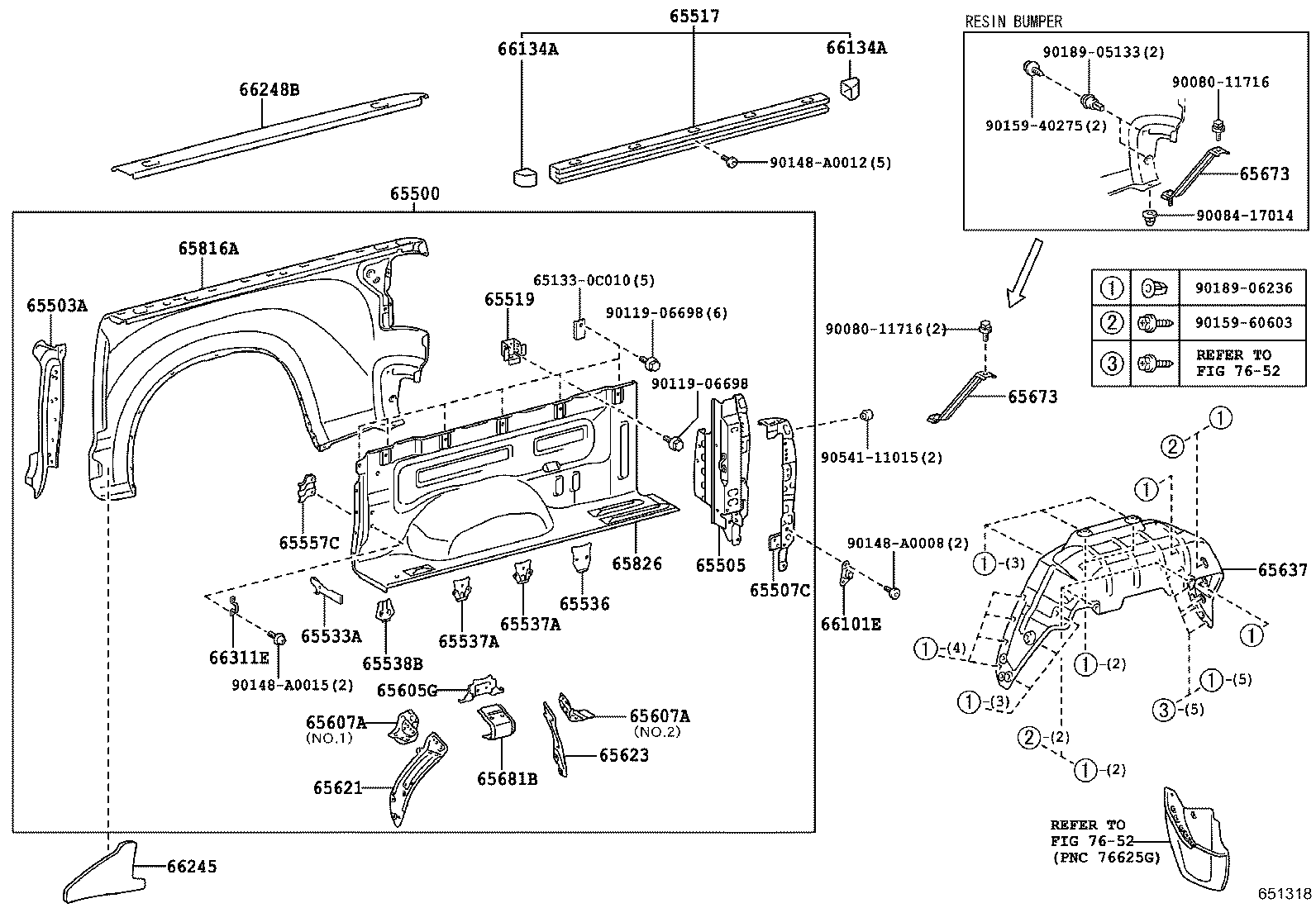 65519-0C010 BRACKET, TOP RAIL product image