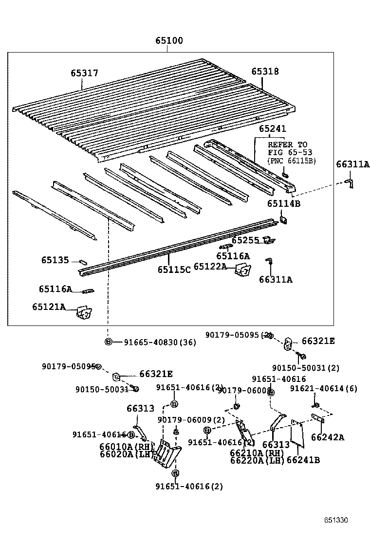 65311-95028 PANEL, FLOOR, CENTER product image