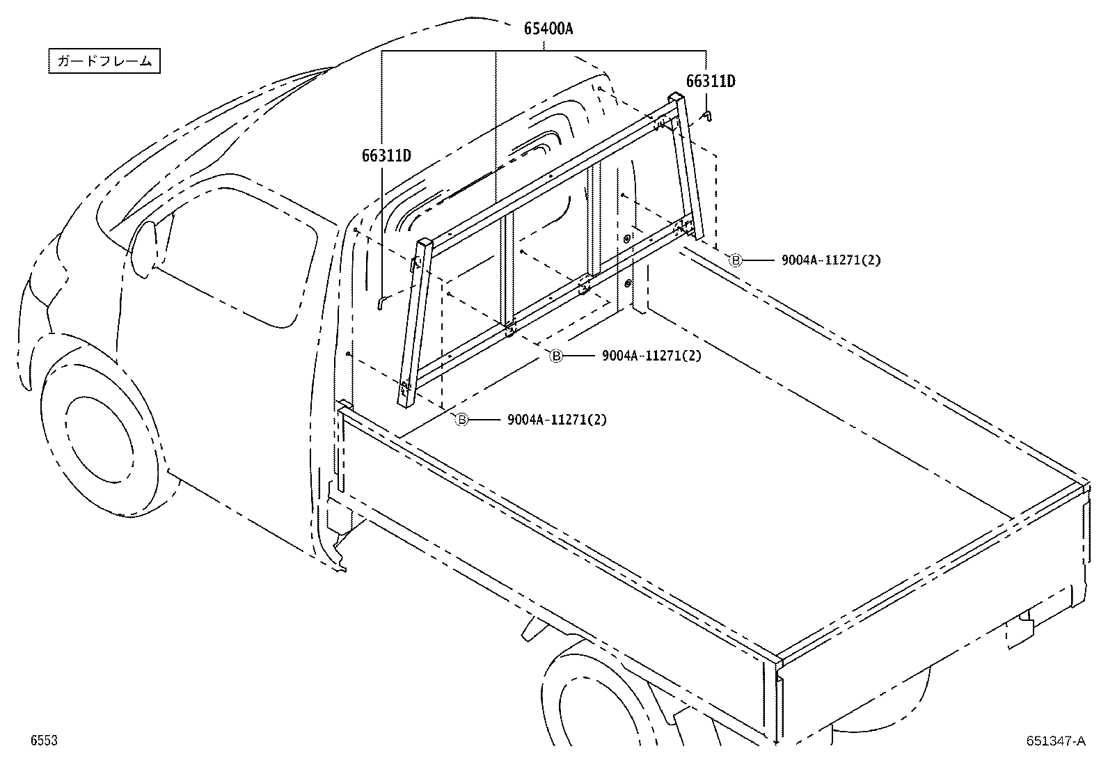 65701-BZ021 GATE SUB-ASSY, REAR BODY TAIL product image
