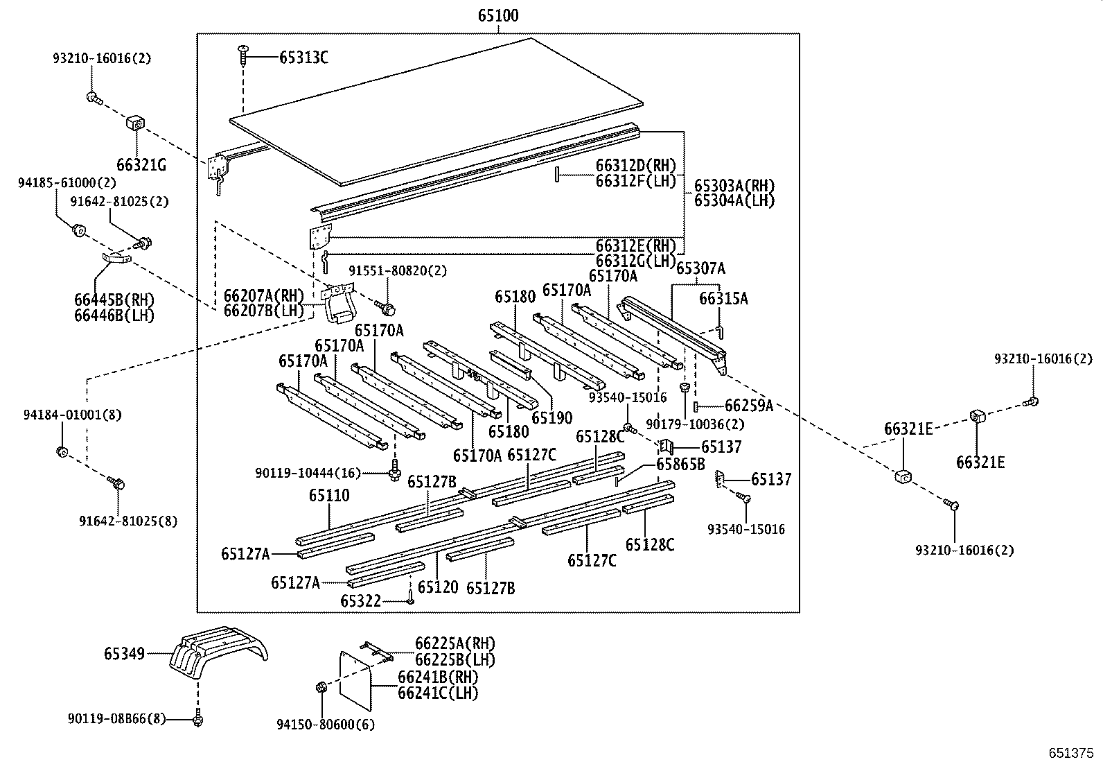 65100-3VR00 FLOOR ASSY, REAR BODY product image