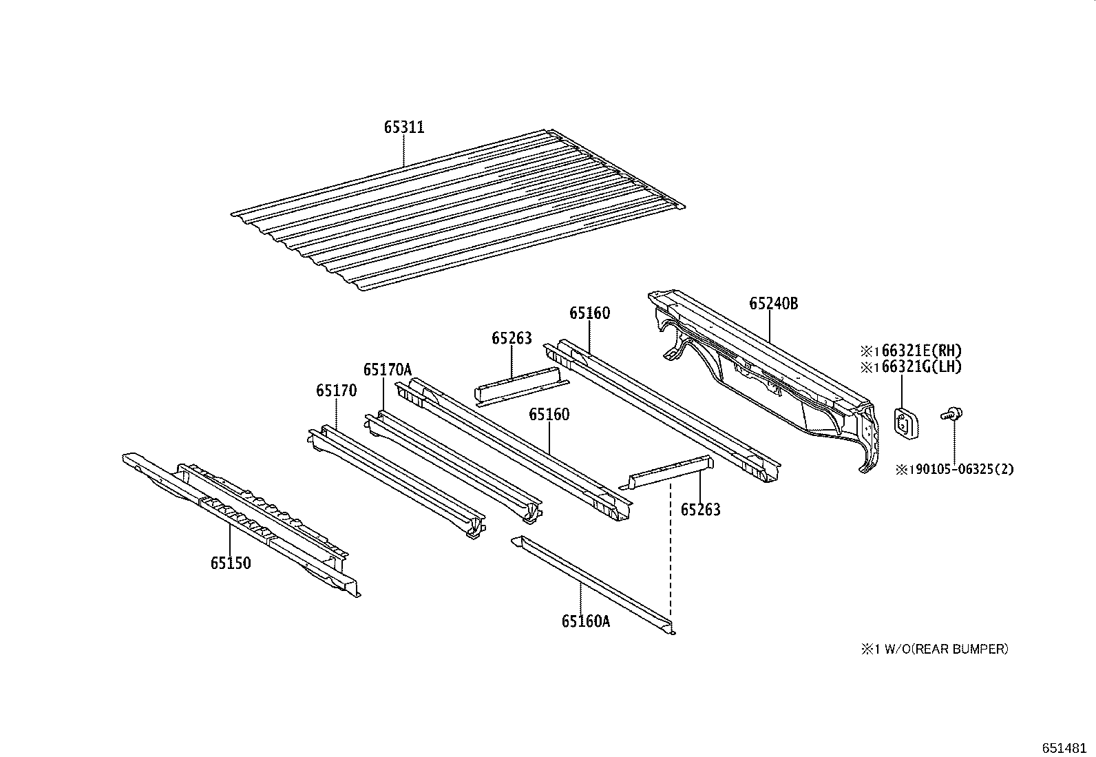 65240-YP010 SILL ASSY, CROSS, NO.9 product image