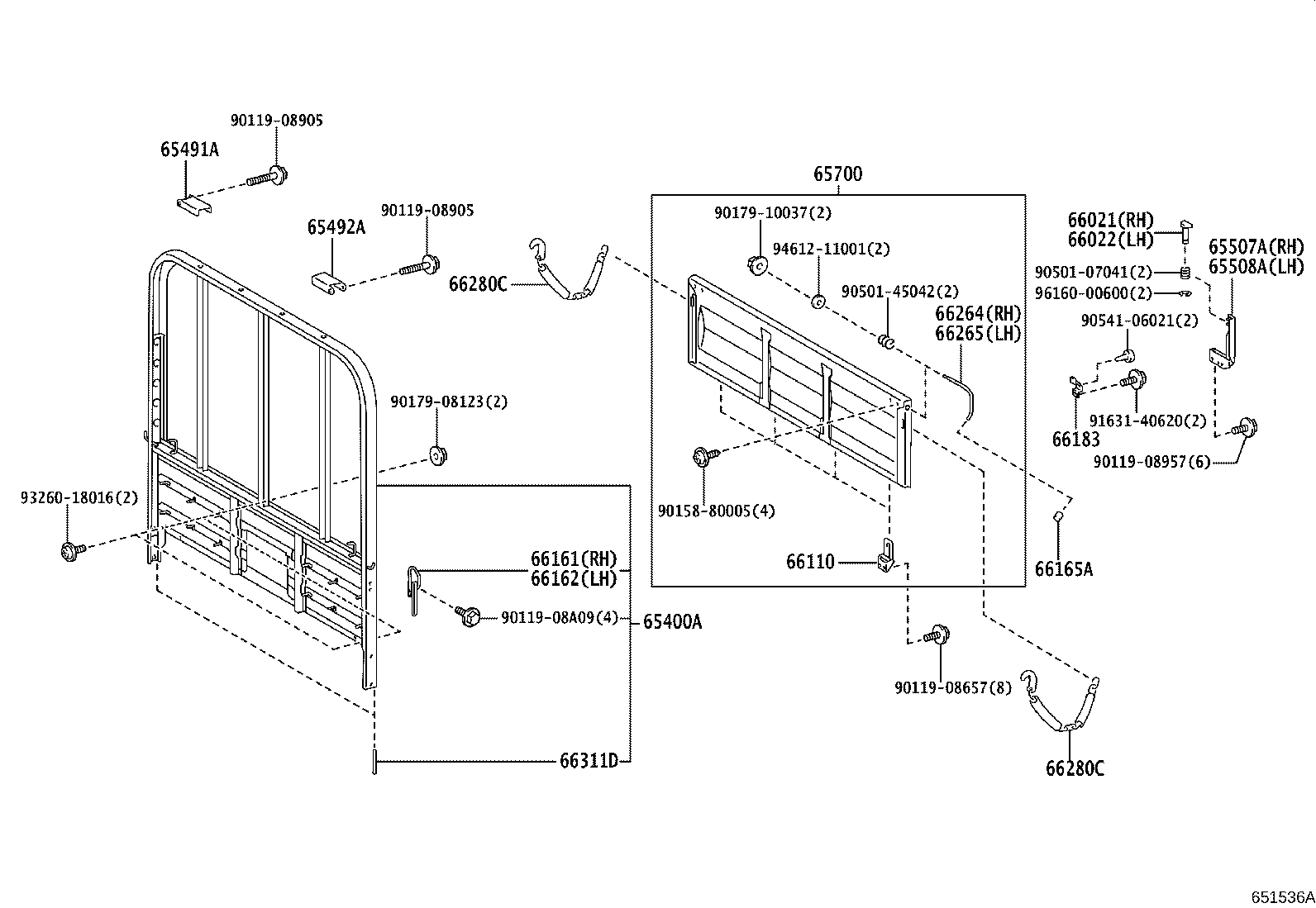 65400-25810 GUARD ASSY, REAR BODY product image