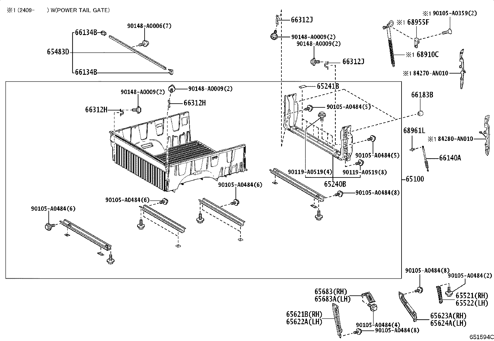Toyota 65100-AN060 FLOOR ASSY, REAR BODY