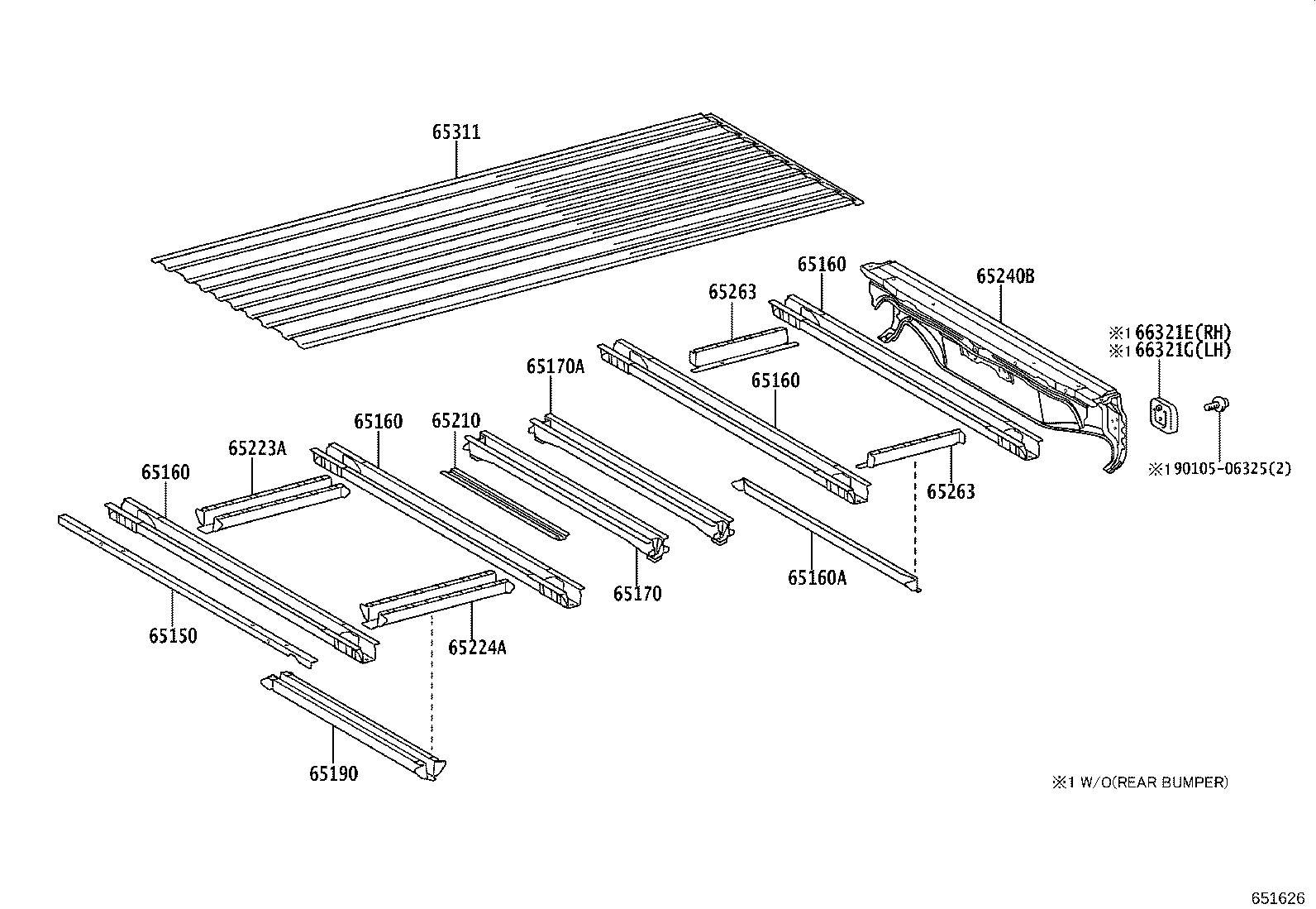 65317-0K080 PANEL, FLOOR SIDE, RH product image