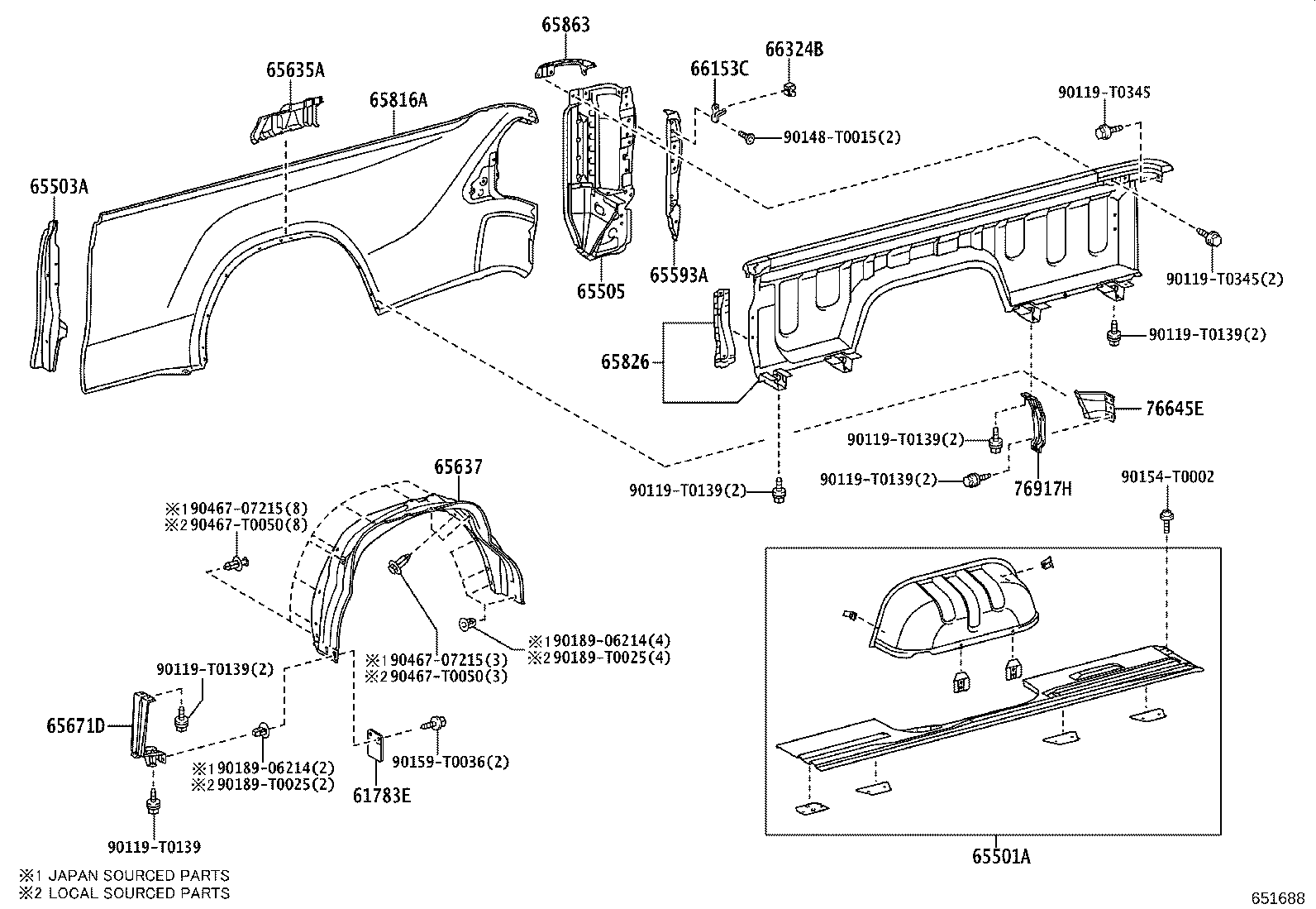 61725-KK100 BOX, FUEL INLET, NO.1 product image