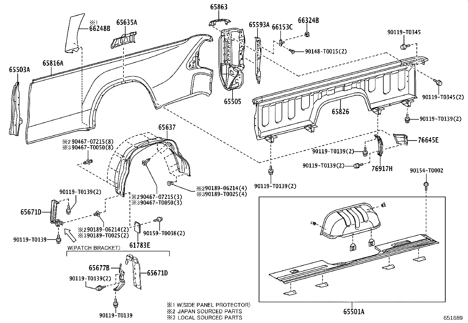 61725-KK100 BOX, FUEL INLET, NO.1 product image