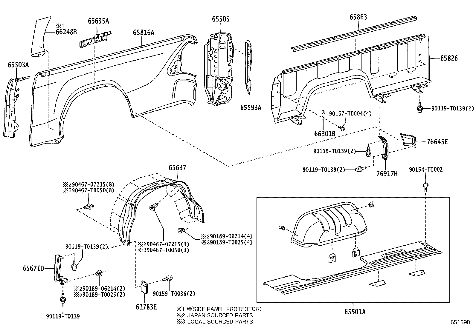 61725-KK100 BOX, FUEL INLET, NO.1 product image