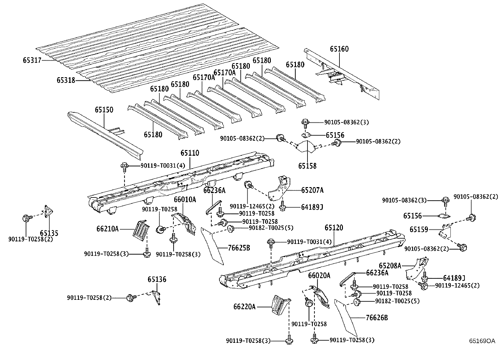 65110-0K030 SILL ASSY, MAIN, RH product image