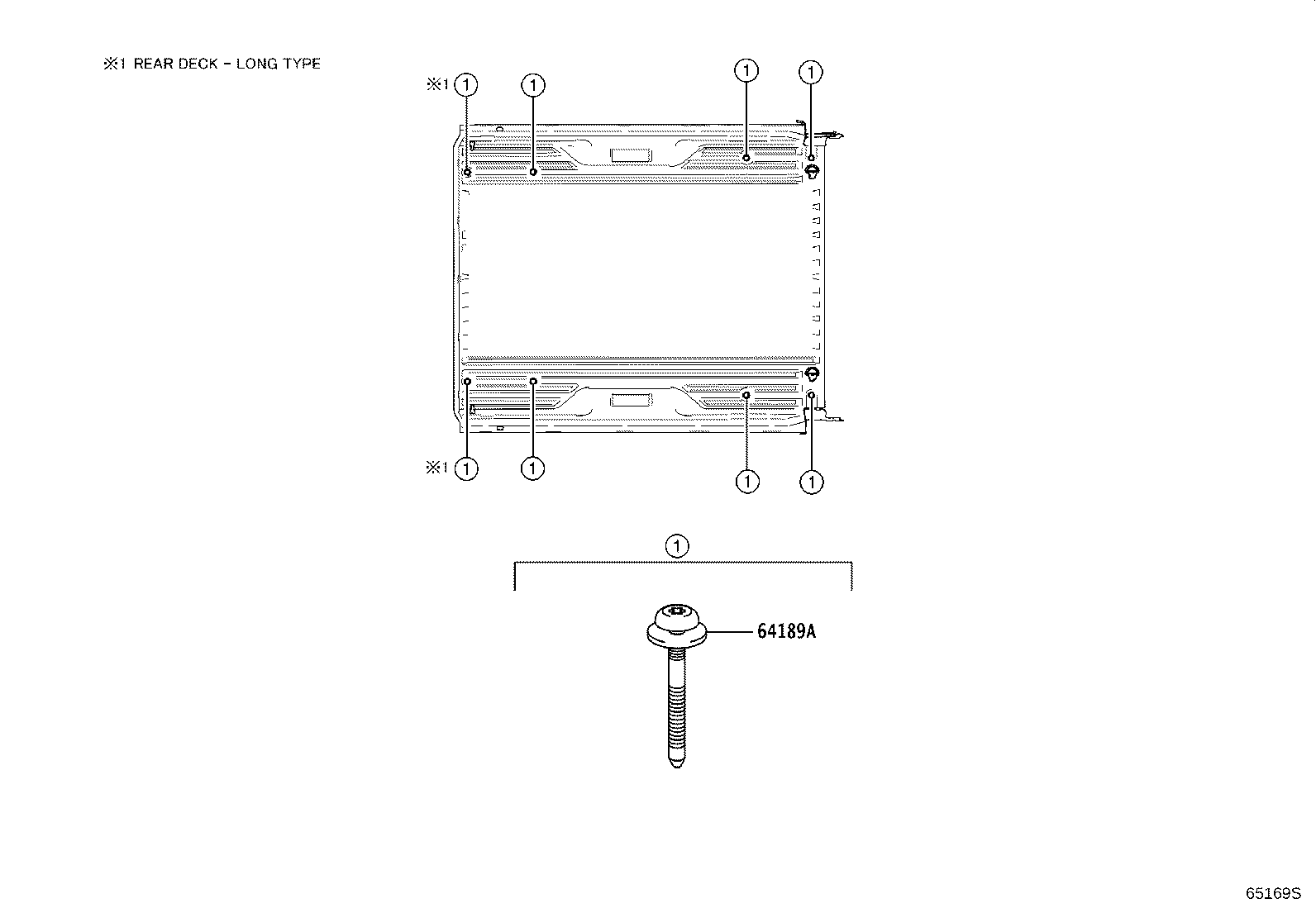 90119-A0585 BOLT, REAR BODY MOUNTING product image