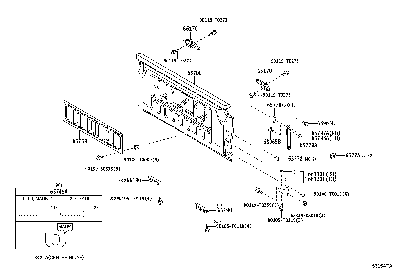 Toyota 65470-KK130 BOARD ASSY, HEADER