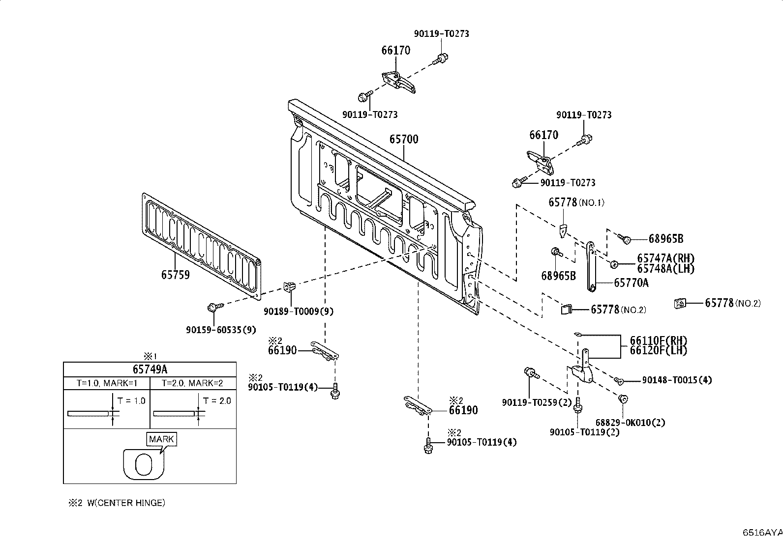 Toyota 65470-KK120 BOARD ASSY, HEADER