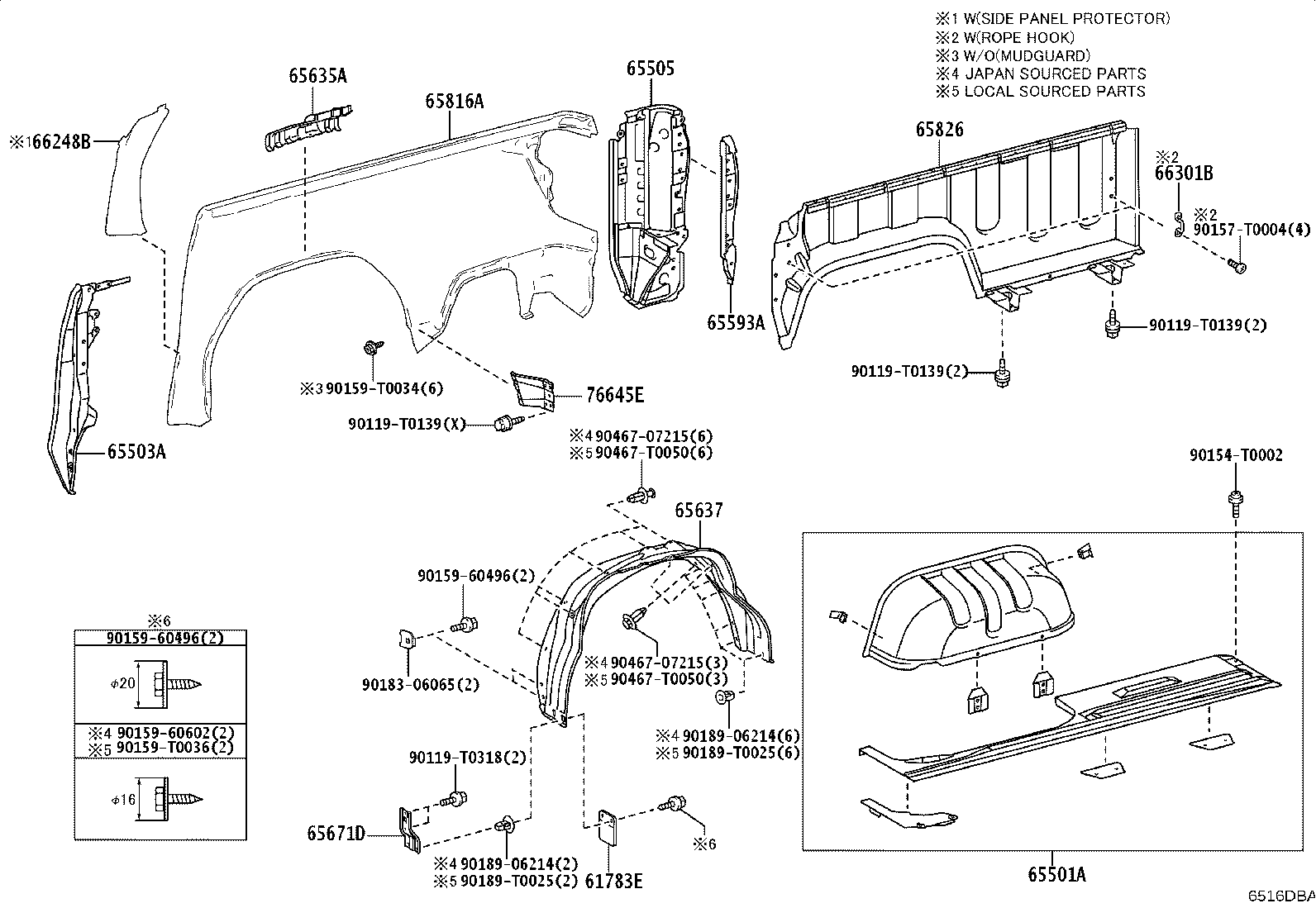 64073-0K010 COVER SUB-ASSY, DECK SIDE TRIM, RH product image